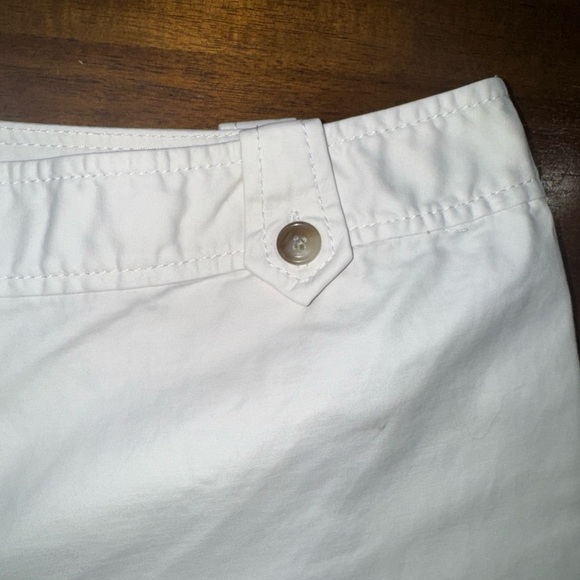 Ann Taylor Signature Fit Low on Waist White Cotton Stretch Ankle Crop Pants 12 - Picture 3 of 11